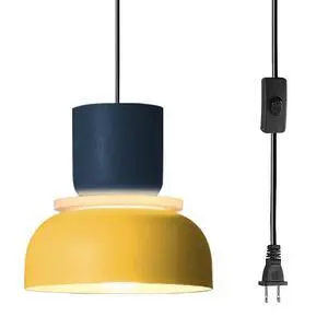 Plug in Pendant Lamp Macaron Pendant Lights with 14.7 ft Plug-in Cord On/Off Switch Nordic Modern Ceiling Light Fixture Aluminum Barn Shade Colorful Chandelier for Dining Room Plug in Pendant Lamp Macaron Pendant Lights with 14.7 ft Plug-in Cord On/Off Switch Nordic Modern Ceiling Light Fixture Aluminum Barn Shade Colorful Chandelier for Dining Room