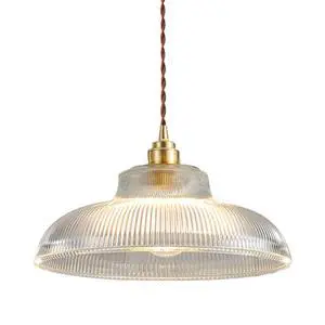 Small Glass Pendant Light Fixtures One-Light Gold Brass Dining Room Decor mid Century Modern Hanging Pendant Lamp Clear Dome Shade Striped Light Fixture for Kitchen Island Small Glass Pendant Light Fixtures One-Light Gold Brass Dining Room Decor mid Century Modern Hanging Pendant Lamp Clear Dome Shade Striped Light Fixture for Kitchen Island