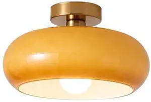 Orange Ceiling Lamp Milk Glass Flush Mount Ceiling Light Fixture Brushed Brass with Round Dome Glass Shade Mid Century Modern Ceiling Light for Bedroom Entryway Hallway Porch Foyer Orange Ceiling Lamp Milk Glass Flush Mount Ceiling Light Fixture Brushed Brass with Round Dome Glass Shade Mid Century Modern Ceiling Light for Bedroom Entryway Hallway Porch Foyer