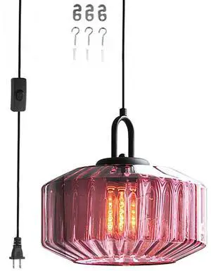 Plug in Pendant Light Kitchen Pendant Lights mid mod Focal Decor Purple Glass Shade mid Century Modern Chandelier Ceiling Light with 14.7 ft Switch Cord for Living Dining Room Bedroom Plug in Pendant Light Kitchen Pendant Lights mid mod Focal Decor Purple Glass Shade mid Century Modern Chandelier Ceiling Light with 14.7 ft Switch Cord for Living Dining Room Bedroom