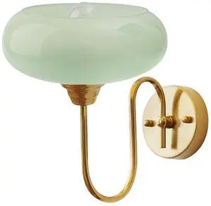 1-Light Milk Glass Wall Sconce,Gold Vanity Lights with Green Glass Shade Mid Century Modern Wall Light Bathroom Wall Lights Retro Light Fixture for Over Mirror Farmhouse Kitchen (Milk Green) 1-Light Milk Glass Wall Sconce,Gold Vanity Lights with Green Glass Shade Mid Century Modern Wall Light Bathroom Wall Lights Retro Light Fixture for Over Mirror Farmhouse Kitchen (Milk Green)