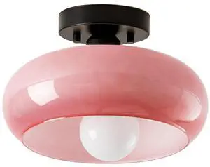 Flush Mount Ceiling Light Fixture Black Brass Ceiling Lamp Milk Pink Dome Shade Mid-Century Modern Semi Flush Mount Light Glass Globe Close to Lights Fixtures Hallway Entrance Bedroom Flush Mount Ceiling Light Fixture Black Brass Ceiling Lamp Milk Pink Dome Shade Mid-Century Modern Semi Flush Mount Light Glass Globe Close to Lights Fixtures Hallway Entrance Bedroom