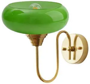 Green Wall Sconce Vintage Glass Light Fixture 1-Lights 11In Round Dome Shade Gold Brass Finish Mid Century Modern Wall Light Bathroom Vanity Lights Fixtures Milk Glass Deco Lighting Green Wall Sconce Vintage Glass Light Fixture 1-Lights 11In Round Dome Shade Gold Brass Finish Mid Century Modern Wall Light Bathroom Vanity Lights Fixtures Milk Glass Deco Lighting