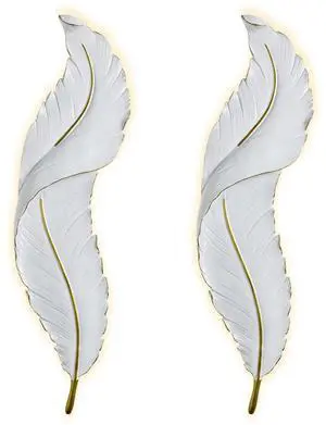 wall sconces Set of 2 Modern Bedroom Sconce Lighting Creative Feathers LED White Luxury wall lamp Dimmable wall Art Decor Feather Sconce Lights Fixtures for Bedroom Living Room wall sconces Set of 2 Modern Bedroom Sconce Lighting Creative Feathers LED White Luxury wall lamp Dimmable wall Art Decor Feather Sconce Lights Fixtures for Bedroom Living Room