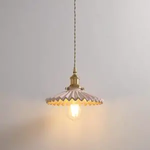 Ceramic Pendant Light Modern Ceiling Pendant Lights with Pink Scalloped Ceramics Shade Vintage Glass Hanging Lamp Brass for Kitchen Living Dining Room Princess Room Bedroom Ceramic Pendant Light Modern Ceiling Pendant Lights with Pink Scalloped Ceramics Shade Vintage Glass Hanging Lamp Brass for Kitchen Living Dining Room Princess Room Bedroom