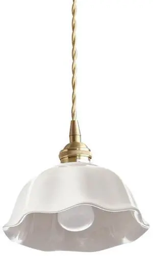 Ceramic Pendant Light Fixture Vintage White Wave Ceramic Shade Nordic Modern Pendant Light fixtures Brass Finish Ceiling Hanging Lamp for Kitchen Sink Dining Room Farmhouse Bedroom Ceramic Pendant Light Fixture Vintage White Wave Ceramic Shade Nordic Modern Pendant Light fixtures Brass Finish Ceiling Hanging Lamp for Kitchen Sink Dining Room Farmhouse Bedroom