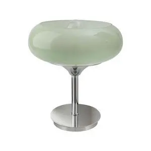 Milk Glass Table Lamp Mid Century Modern Table lamp with Chrome Base Plug in Cord 11" Green Dome Glass Shade Nightstand Lamp Bedside Light Desk Light Bedroom Living Room Office (Milk Green) Milk Glass Table Lamp Mid Century Modern Table lamp with Chrome Base Plug in Cord 11" Green Dome Glass Shade Nightstand Lamp Bedside Light Desk Light Bedroom Living Room Office (Milk Green)