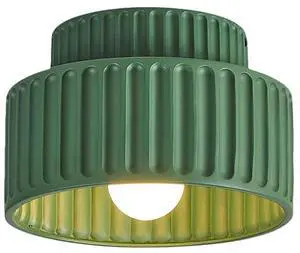 Green Ceiling Light Nordic Vintage Ceiling Light Fixture Hallway Flush Mount Ceiling Lamp, Mid Century Modern Ceiling Lights for Bedroom Dining Room 2-Layer Design Striped Shade Green Ceiling Light Nordic Vintage Ceiling Light Fixture Hallway Flush Mount Ceiling Lamp, Mid Century Modern Ceiling Lights for Bedroom Dining Room 2-Layer Design Striped Shade
