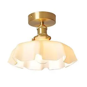 Flush Mount Ceiling Light Gold Brass Ceiling Light Fixtures Milk Glass Shade 1-Light Modern Close to Ceiling Light Mid Century Ceiling Pendant Lamp for Hallway Dining Room Bedroom Flush Mount Ceiling Light Gold Brass Ceiling Light Fixtures Milk Glass Shade 1-Light Modern Close to Ceiling Light Mid Century Ceiling Pendant Lamp for Hallway Dining Room Bedroom