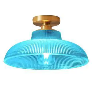 Blue Ceiling Light Glass Flush Mount Ceiling Light with 12.2" Dome Glass Shade Brushed Brass Gold Ceiling Lamp Mid Century Vintage Ceiling Lights for Hallway Foyer Bedroom Kitchen Blue Ceiling Light Glass Flush Mount Ceiling Light with 12.2" Dome Glass Shade Brushed Brass Gold Ceiling Lamp Mid Century Vintage Ceiling Lights for Hallway Foyer Bedroom Kitchen