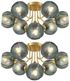 Green Chandelie 7-Lights Large Flush Mount Ceiling Light Fixture Mid Century Chandeliers Dining Room Glass Globe Shade Brushed Brass Chandelier Sputnik Light Fixture Living Room Green Chandelie 7-Lights Large Flush Mount Ceiling Light Fixture Mid Century Chandeliers Dining Room Glass Globe Shade Brushed Brass Chandelier Sputnik Light Fixture Living Room
