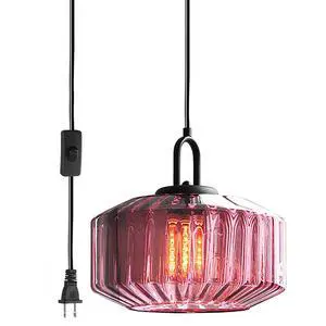 Plug in Pendant Light Purple Glass Shade Vintage Hanging lamp | Plug in with 14.7 ft Cord On/Off Switch Industrial Pendant Light Bedroom Kitchen Hallway Living Room Lighting Fixture Plug in Pendant Light Purple Glass Shade Vintage Hanging lamp | Plug in with 14.7 ft Cord On/Off Switch Industrial Pendant Light Bedroom Kitchen Hallway Living Room Lighting Fixture
