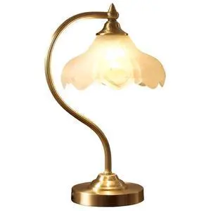 Brass Table Lamp Mid Century Modern Table Lamps Gold Desk Lamp with Flowers Glass Shade Glass Nightstand Lamp Rustic Table Lamp for Farmhouse End Table Bedside Bedroom Living Room Brass Table Lamp Mid Century Modern Table Lamps Gold Desk Lamp with Flowers Glass Shade Glass Nightstand Lamp Rustic Table Lamp for Farmhouse End Table Bedside Bedroom Living Room
