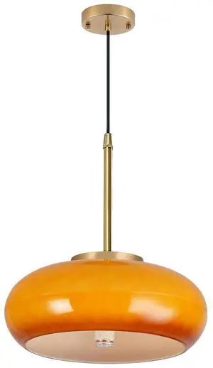 Orange Hanging Lamp Vintage Glass Pendant Light Gold Brass Light Fixture with Dome Milk Glass Shade Mid Century Modern Ceiling Pendant Light Fixtures for Dining Room Kitchen Island Orange Hanging Lamp Vintage Glass Pendant Light Gold Brass Light Fixture with Dome Milk Glass Shade Mid Century Modern Ceiling Pendant Light Fixtures for Dining Room Kitchen Island