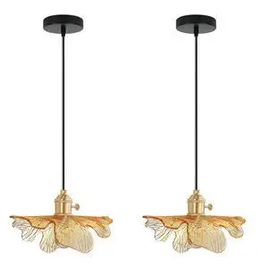 Small Vintage Glass Pendant Light fixtures, Flower Pendant Light 5.9 Amber Glass Shade, Gold Mid Century Modern Ceiling Light, Adjustable Cord Hanging Light Dining Room Kitchen Small Vintage Glass Pendant Light fixtures, Flower Pendant Light 5.9 Amber Glass Shade, Gold Mid Century Modern Ceiling Light, Adjustable Cord Hanging Light Dining Room Kitchen