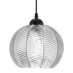 Glass Globe Pendant Light fixtures Clear Glass Pendant Lights Kitchen Island Black 1-Lights Ceiling Hanging Lights with Ribbed Hand Blown Shade Mid Century Modern Hanging Lighting Glass Globe Pendant Light fixtures Clear Glass Pendant Lights Kitchen Island Black 1-Lights Ceiling Hanging Lights with Ribbed Hand Blown Shade Mid Century Modern Hanging Lighting