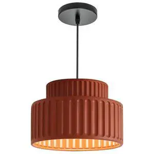 Nordic Modern Pendant Light Fixture Mid Century Pendant Lamp 2-Layer Round Light with Striped Resin Shade Black Ceiling Pendant Lighting for Dining Room Kitchen Island Farmhouse (Red) Nordic Modern Pendant Light Fixture Mid Century Pendant Lamp 2-Layer Round Light with Striped Resin Shade Black Ceiling Pendant Lighting for Dining Room Kitchen Island Farmhouse (Red)