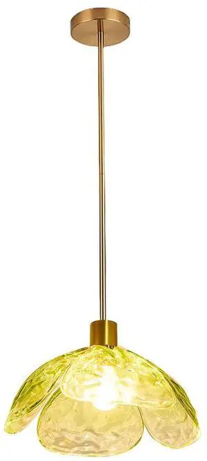Gold Pendant Light Fixtures 1-Light Green Glass Ceiling Pendant Light Beautiful Petal Shape Modern Chandelier Hanging Light for Kitchen Island Living Dining Room Hallway (Green) Gold Pendant Light Fixtures 1-Light Green Glass Ceiling Pendant Light Beautiful Petal Shape Modern Chandelier Hanging Light for Kitchen Island Living Dining Room Hallway (Green)