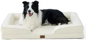 Orthopedic Dog Beds Large Sized Dog with Removable Washable Cover | 35" Classic Big Dog Couch Sofa Waterproof, Comfy Bolster Sides, Nonslip Bottom, Cozy Pet Bed for Cats, Senior Dogs, Beige Orthopedic Dog Beds Large Sized Dog with Removable Washable Cover | 35" Classic Big Dog Couch Sofa Waterproof, Comfy Bolster Sides, Nonslip Bottom, Cozy Pet Bed for Cats, Senior Dogs, Beige