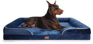 Orthopedic XXL Dog Bed Extra Large with Removable Washable Cover | 52" Classic Comfy Giant Dog Couch Sofa Waterproof, Cozy Bolster Sides, Nonslip Bottom, Pet Bed for Cats,Senior Dogs, Navy Orthopedic XXL Dog Bed Extra Large with Removable Washable Cover | 52" Classic Comfy Giant Dog Couch Sofa Waterproof, Cozy Bolster Sides, Nonslip Bottom, Pet Bed for Cats,Senior Dogs, Navy