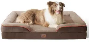 Orthopedic Dog Beds Large Sized Dog with Removable Washable Cover | 38" Big Comfy Dog Couch Sofa Waterproof, Cozy Bolster Sides, Nonslip Bottom, Pet Bed for Cats and Senior Dogs, Brown Orthopedic Dog Beds Large Sized Dog with Removable Washable Cover | 38" Big Comfy Dog Couch Sofa Waterproof, Cozy Bolster Sides, Nonslip Bottom, Pet Bed for Cats and Senior Dogs, Brown