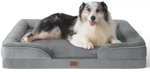 Orthopedic XL Dog Bed Extra Large with Removable Washable Cover | 42" Classic Comfy Xlarge Dog Couch Sofa Waterproof, Cozy Bolster Sides, Nonslip Bottom, Pet Bed for Cats,Senior Dogs, Grey Orthopedic XL Dog Bed Extra Large with Removable Washable Cover | 42" Classic Comfy Xlarge Dog Couch Sofa Waterproof, Cozy Bolster Sides, Nonslip Bottom, Pet Bed for Cats,Senior Dogs, Grey