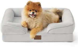 Orthopedic Dog Beds for Small Dogs with Removable Washable Cover | 24" Classic Comfy Puppy Couch Sofa Waterproof, Cozy Bolster Sides, Nonslip Bottom, Pet bed for Cats,Senior Dogs, Ether Grey Orthopedic Dog Beds for Small Dogs with Removable Washable Cover | 24" Classic Comfy Puppy Couch Sofa Waterproof, Cozy Bolster Sides, Nonslip Bottom, Pet bed for Cats,Senior Dogs, Ether Grey