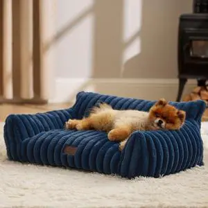 ComfyFleece Shown on TV Fluffy Dog Couch for Pets,30in Night Blue | Small & Medium Dog Bed Washable Cover,Supportive Couch Bed for Small Dogs,Pet Sofa Seen on Good Day New York,Up to 20 Lbs ComfyFleece Shown on TV Fluffy Dog Couch for Pets,30in Night Blue | Small & Medium Dog Bed Washable Cover,Supportive Couch Bed for Small Dogs,Pet Sofa Seen on Good Day New York,Up to 20 Lbs