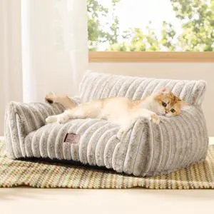 ComfyFleece Shown on TV Fluffy Cat Couch for Pets,24in Amphora | Cat Beds for Indoor Cats,Supportive Pet Sofa,Dog Couch Bed Seen on Good Day New York,Removable Washable Cover,Up to 10 Lbs ComfyFleece Shown on TV Fluffy Cat Couch for Pets,24in Amphora | Cat Beds for Indoor Cats,Supportive Pet Sofa,Dog Couch Bed Seen on Good Day New York,Removable Washable Cover,Up to 10 Lbs