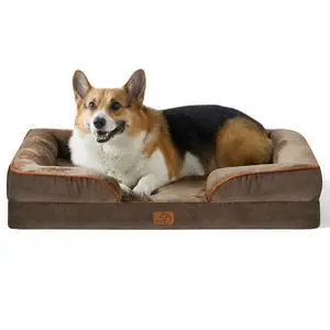 Orthopedic Dog Beds Large Sized Dog with Removable Washable Cover | 35" Classic Big Dog Couch Sofa Waterproof, Comfy Bolster Sides, Nonslip Bottom, Cozy Pet Bed for Cats, Senior Dogs, Brown Orthopedic Dog Beds Large Sized Dog with Removable Washable Cover | 35" Classic Big Dog Couch Sofa Waterproof, Comfy Bolster Sides, Nonslip Bottom, Cozy Pet Bed for Cats, Senior Dogs, Brown