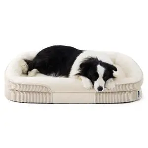 XL 360°Oval Bolster Orthopedic Dog Beds Large Sized Dog,42" Beige | Egg-Crate Foam for Senior Dogs, Big Comfort Pet Sofa Couch with Ultra-Soft Fleece Waterproof Washable Cover XL 360°Oval Bolster Orthopedic Dog Beds Large Sized Dog,42" Beige | Egg-Crate Foam for Senior Dogs, Big Comfort Pet Sofa Couch with Ultra-Soft Fleece Waterproof Washable Cover