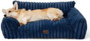 ComfyFleece Cute Dog Couch for Medium Dogs - As Seen on TV on Good Day New York, Dog Couch Bed with Removable, Washable Cover, Supportive Pet Sofa, for Medium Large Dogs, 36inch, Night Blue ComfyFleece Cute Dog Couch for Medium Dogs - As Seen on TV on Good Day New York, Dog Couch Bed with Removable, Washable Cover, Supportive Pet Sofa, for Medium Large Dogs, 36inch, Night Blue