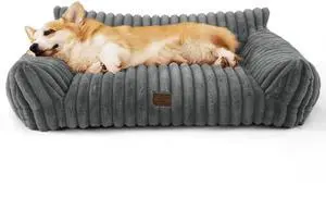ComfyFleece Shown on TV Dog Couch for Medium Dogs,36in Warm Grey | Dog Couch Bed with Removable Washable Cover,Supportive Pet Sofa for Medium Large Dogs,Seen on Good Day New York,Up to 40 Lbs ComfyFleece Shown on TV Dog Couch for Medium Dogs,36in Warm Grey | Dog Couch Bed with Removable Washable Cover,Supportive Pet Sofa for Medium Large Dogs,Seen on Good Day New York,Up to 40 Lbs