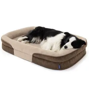 XL 360°Oval Bolster Orthopedic Dog Beds Large Sized Dog,42" Brown | Egg-Crate Foam for Senior Dogs, Big Comfort Pet Sofa Couch with Ultra-Soft Fleece Waterproof Washable Cover XL 360°Oval Bolster Orthopedic Dog Beds Large Sized Dog,42" Brown | Egg-Crate Foam for Senior Dogs, Big Comfort Pet Sofa Couch with Ultra-Soft Fleece Waterproof Washable Cover
