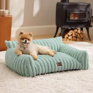 ComfyFleece Shown on TV Fluffy Cute Dog Couch for Pets,30in Green | Small & Medium Dog Bed Washable Cover,Supportive Couch Bed for Small Dogs,Pet Sofa Seen on Good Day New York,Up to 20 Lbs ComfyFleece Shown on TV Fluffy Cute Dog Couch for Pets,30in Green | Small & Medium Dog Bed Washable Cover,Supportive Couch Bed for Small Dogs,Pet Sofa Seen on Good Day New York,Up to 20 Lbs