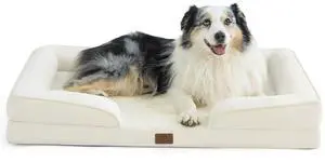 Orthopedic XL Dog Bed Extra Large with Removable Washable Cover | 42" Classic Comfy Xlarge Dog Couch Sofa Waterproof, Cozy Bolster Sides, Nonslip Bottom, Pet Bed for Cats,Senior Dogs, Beige Orthopedic XL Dog Bed Extra Large with Removable Washable Cover | 42" Classic Comfy Xlarge Dog Couch Sofa Waterproof, Cozy Bolster Sides, Nonslip Bottom, Pet Bed for Cats,Senior Dogs, Beige