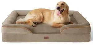 Orthopedic XLPlus Dog Bed Extra Large with Removable Washable Cover | 48" Classic Giant Dog Couch Sofa Waterproof, Comfy Bolster Sides, Nonslip Bottom, Pet Bed for Cats,Senior Dogs, Hazel Orthopedic XLPlus Dog Bed Extra Large with Removable Washable Cover | 48" Classic Giant Dog Couch Sofa Waterproof, Comfy Bolster Sides, Nonslip Bottom, Pet Bed for Cats,Senior Dogs, Hazel