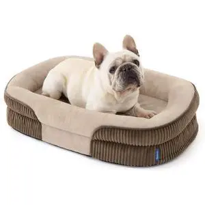 360°Oval Bolster Orthopedic Dog Bed Medium Size Dog,30" Brown | Egg-Crate Foam for Senior Dogs, Big Comfort Pet Sofa Couch with Ultra-Soft Fleece Waterproof Washable Cover 360°Oval Bolster Orthopedic Dog Bed Medium Size Dog,30" Brown | Egg-Crate Foam for Senior Dogs, Big Comfort Pet Sofa Couch with Ultra-Soft Fleece Waterproof Washable Cover