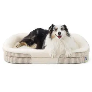 XLPro 360°Oval Bolster Orthopedic Dog Beds Large Sized Dog,45" Beige XLPro 360°Oval Bolster Orthopedic Dog Beds Large Sized Dog,45" Beige