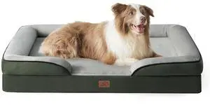 Orthopedic Dog Beds Large Sized Dog with Removable Washable Cover | 38" Big Comfy Dog Couch Sofa Waterproof, Cozy Bolster Sides, Nonslip Bottom, Pet Bed for Cats and Senior Dogs, Dark Green Orthopedic Dog Beds Large Sized Dog with Removable Washable Cover | 38" Big Comfy Dog Couch Sofa Waterproof, Cozy Bolster Sides, Nonslip Bottom, Pet Bed for Cats and Senior Dogs, Dark Green