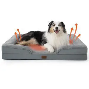 XL Self Warming Orthopedic Dog Bed for Extra Large Dogs - Washable XLarge Dog Bed Waterproof, Comfort Pet Couch with Removable Cover, Pets Sofa with Nonskid Bottom, Grey, Non-Electric XL Self Warming Orthopedic Dog Bed for Extra Large Dogs - Washable XLarge Dog Bed Waterproof, Comfort Pet Couch with Removable Cover, Pets Sofa with Nonskid Bottom, Grey, Non-Electric