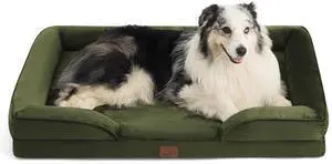 Orthopedic XL Dog Bed Extra Large with Removable Washable Cover | 42" Classic Xlarge Dog Couch Sofa Waterproof, Comfy Bolster Sides, Nonslip Bottom, Pet Bed for Cats,Senior Dogs, Moss Green Orthopedic XL Dog Bed Extra Large with Removable Washable Cover | 42" Classic Xlarge Dog Couch Sofa Waterproof, Comfy Bolster Sides, Nonslip Bottom, Pet Bed for Cats,Senior Dogs, Moss Green