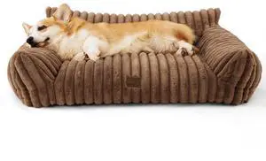 ComfyFleece Shown on TV Dog Couch for Medium Dogs,36in Camel Brown | Dog Couch Bed with Removable Washable Cover,Supportive Pet Sofa for Medium Large Dogs,Seen on Good Day New York,Up to 40 Lbs ComfyFleece Shown on TV Dog Couch for Medium Dogs,36in Camel Brown | Dog Couch Bed with Removable Washable Cover,Supportive Pet Sofa for Medium Large Dogs,Seen on Good Day New York,Up to 40 Lbs