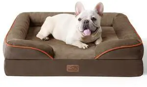 Orthopedic Dog Beds for Medium Dogs with Removable Washable Cover | 28" Classic Comfy Medium Dog Couch Sofa Waterproof, Cozy Bolster Sides, Nonslip Bottom, Pet bed for Cats,Senior Dogs, Brown Orthopedic Dog Beds for Medium Dogs with Removable Washable Cover | 28" Classic Comfy Medium Dog Couch Sofa Waterproof, Cozy Bolster Sides, Nonslip Bottom, Pet bed for Cats,Senior Dogs, Brown