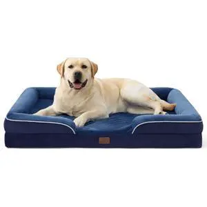 Orthopedic XL Pro Dog Bed Extra Large with Removable Washable Cover | 45" Classic Jumbo Dog Couch Sofa Waterproof, Comfy Bolster Sides, Nonslip Bottom, Pet Bed for Cats,Senior Dogs, Blue Navy Orthopedic XL Pro Dog Bed Extra Large with Removable Washable Cover | 45" Classic Jumbo Dog Couch Sofa Waterproof, Comfy Bolster Sides, Nonslip Bottom, Pet Bed for Cats,Senior Dogs, Blue Navy