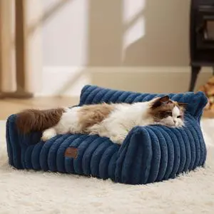 ComfyFleece Shown on TV Fluffy Cat Couch for Pets,24in Night Blue | Cat Beds for Indoor Cats,Supportive Pet Sofa,Dog Couch Bed Seen on Good Day New York,Removable Washable Cover,Up to 10 Lbs ComfyFleece Shown on TV Fluffy Cat Couch for Pets,24in Night Blue | Cat Beds for Indoor Cats,Supportive Pet Sofa,Dog Couch Bed Seen on Good Day New York,Removable Washable Cover,Up to 10 Lbs