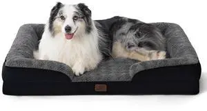 Orthopedic XL Dog Bed Extra Large with Removable Washable Cover | 42" Classic Xlarge Dog Couch Sofa Waterproof, Comfy Bolster Sides, Nonslip Bottom, Pet Bed for Cats,Senior Dogs, Plush-Black Orthopedic XL Dog Bed Extra Large with Removable Washable Cover | 42" Classic Xlarge Dog Couch Sofa Waterproof, Comfy Bolster Sides, Nonslip Bottom, Pet Bed for Cats,Senior Dogs, Plush-Black