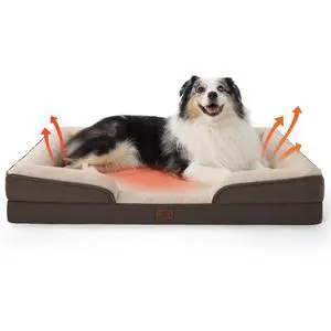 XL Self Warming Orthopedic Dog Bed for Extra Large Dogs - Washable XLarge Dog Bed Waterproof, Comfort Pet Couch with Removable Cover, Pets Sofa with Nonskid Bottom, Brown, Non-Electric XL Self Warming Orthopedic Dog Bed for Extra Large Dogs - Washable XLarge Dog Bed Waterproof, Comfort Pet Couch with Removable Cover, Pets Sofa with Nonskid Bottom, Brown, Non-Electric