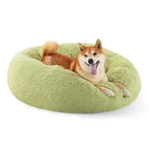 Calming Dog Bed Medium Size Dog Donut Washable Pet Bed,30ins Green | Fluffy Faux Fur Round Cuddler,Machine Washable,Anti-Slip Bottom,Anti-Anxiety,Deep Sleeping for Pets Up to 45 Lbs Calming Dog Bed Medium Size Dog Donut Washable Pet Bed,30ins Green | Fluffy Faux Fur Round Cuddler,Machine Washable,Anti-Slip Bottom,Anti-Anxiety,Deep Sleeping for Pets Up to 45 Lbs