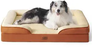 Orthopedic XL Dog Bed Extra Large with Removable Washable Cover | 42" Classic Xlarge Dog Couch Sofa Waterproof, Comfy Bolster Sides, Nonslip Bottom, Pet Bed for Cats,Senior Dogs, Ember Clay Orthopedic XL Dog Bed Extra Large with Removable Washable Cover | 42" Classic Xlarge Dog Couch Sofa Waterproof, Comfy Bolster Sides, Nonslip Bottom, Pet Bed for Cats,Senior Dogs, Ember Clay